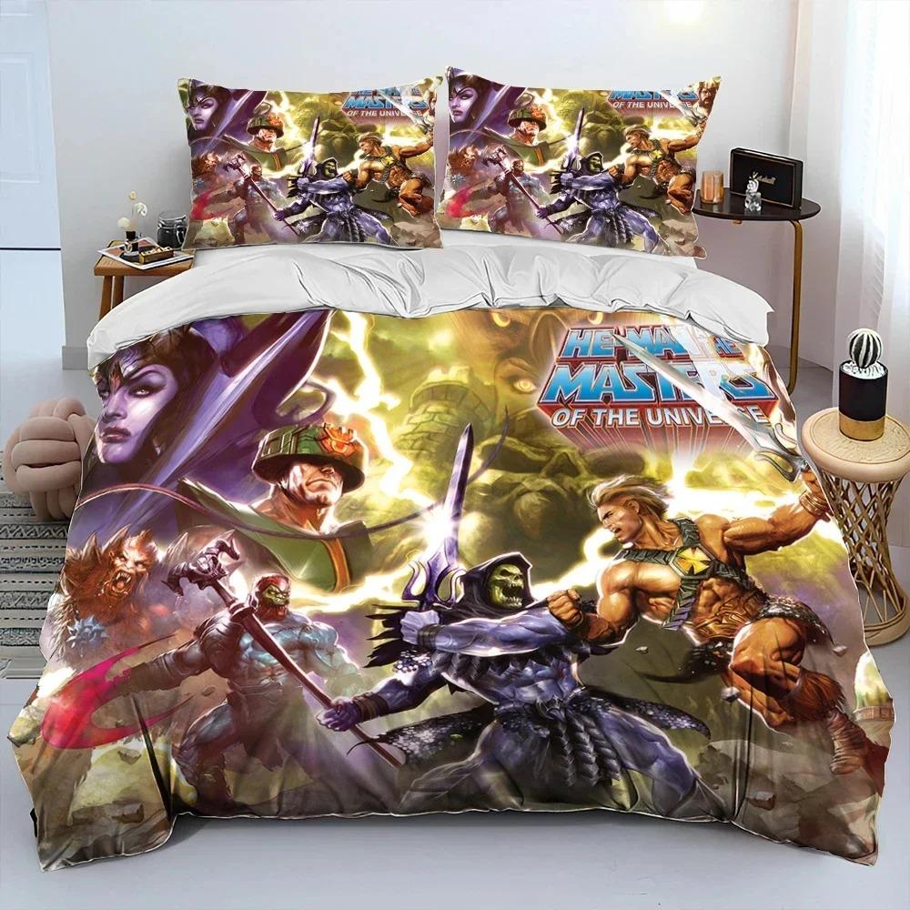 3D Print He Man and the Masters of the Universe Bedding Set Duvet Cover Bed Set Quilt Cover Pillowcase Comforter King Queen Size
