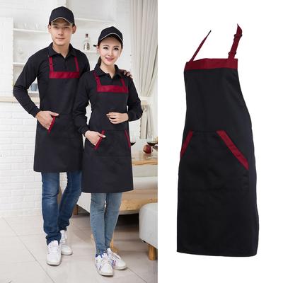 Waterproof Kitchen Apron for Woman Men Chef Waiter Work Apron with 2 Pockets Salon Hairdressing Occupation Apron Styling Uniform