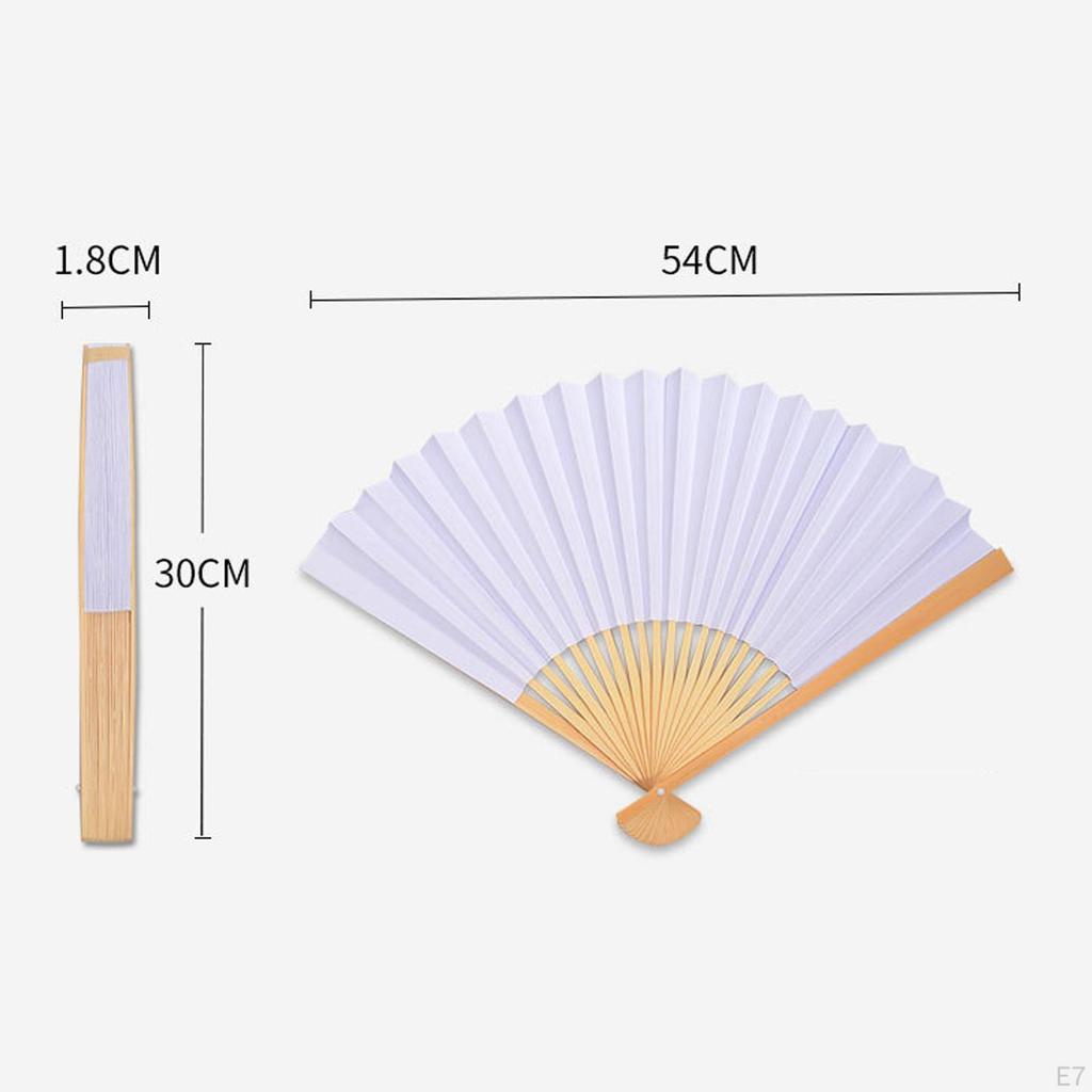 Bamboo Folding Fan, Chinese Hand Fan for DIY Decoration, Wedding, Dance Party, Summer