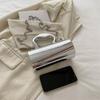 This year's popular bag women's 2025 new European and American fashion glossy shoulder bag ins acrylic portable cylinder bag