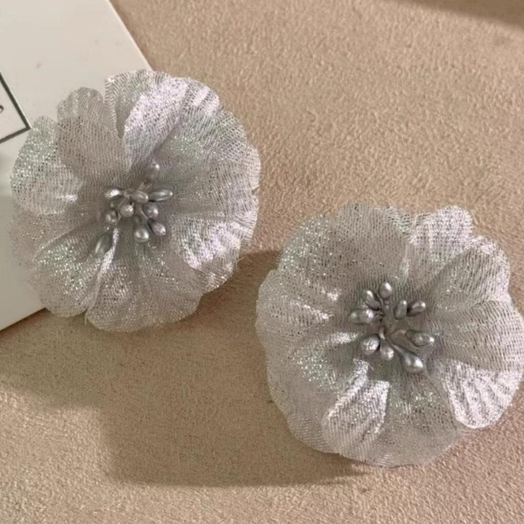 5pcs Silver, Flower, Hairpin, Headband, Side Clip, Side, Marble Head, Headpiece, Hair Clip, New, Japanese, Hair Accessories, Pre
