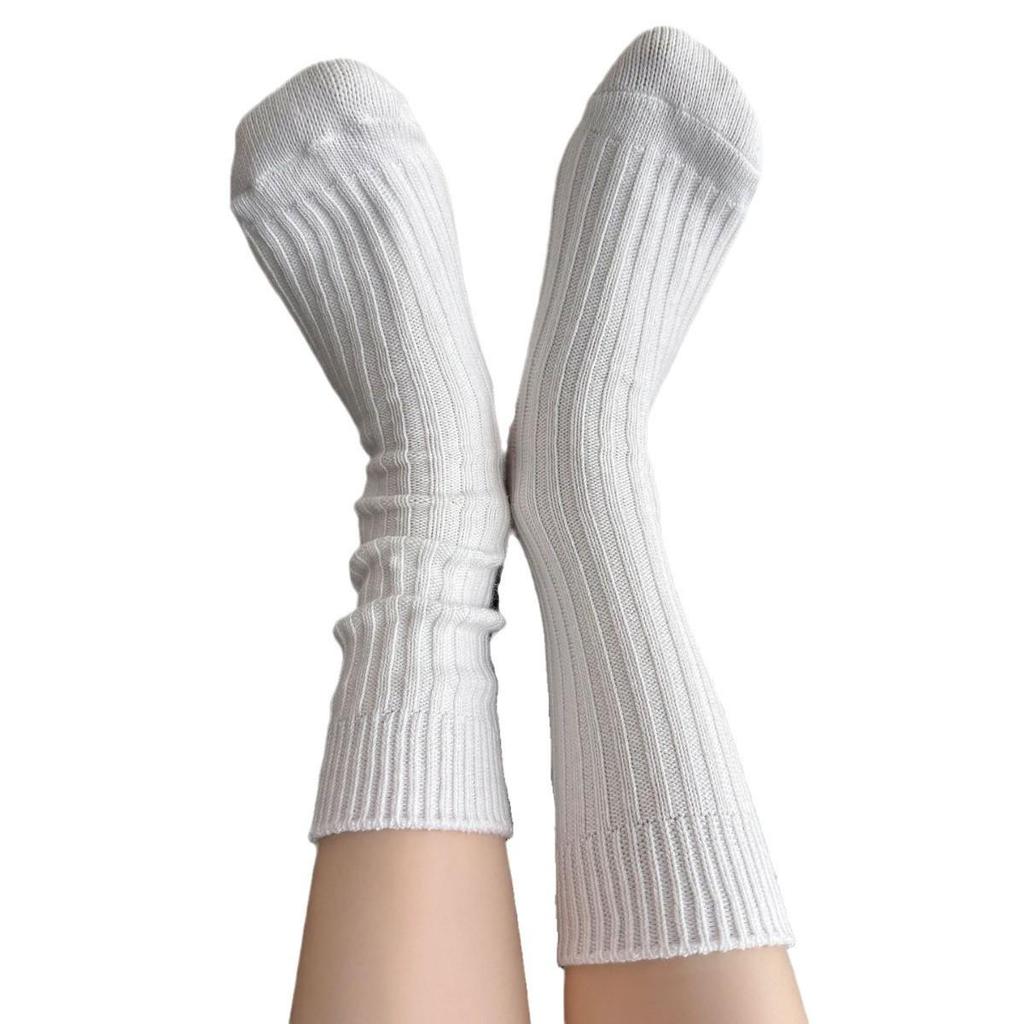Birkenstock Women's Mid-Calf Wool Socks - Japanese Style, Thick Yarn, Knit, Trendy Autumn/Winter.