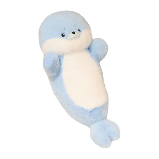 70CM Seal Doll Plush Body Pillow 70cm Soft Stuffed Elongated Seal Pillow for Sleeping Back