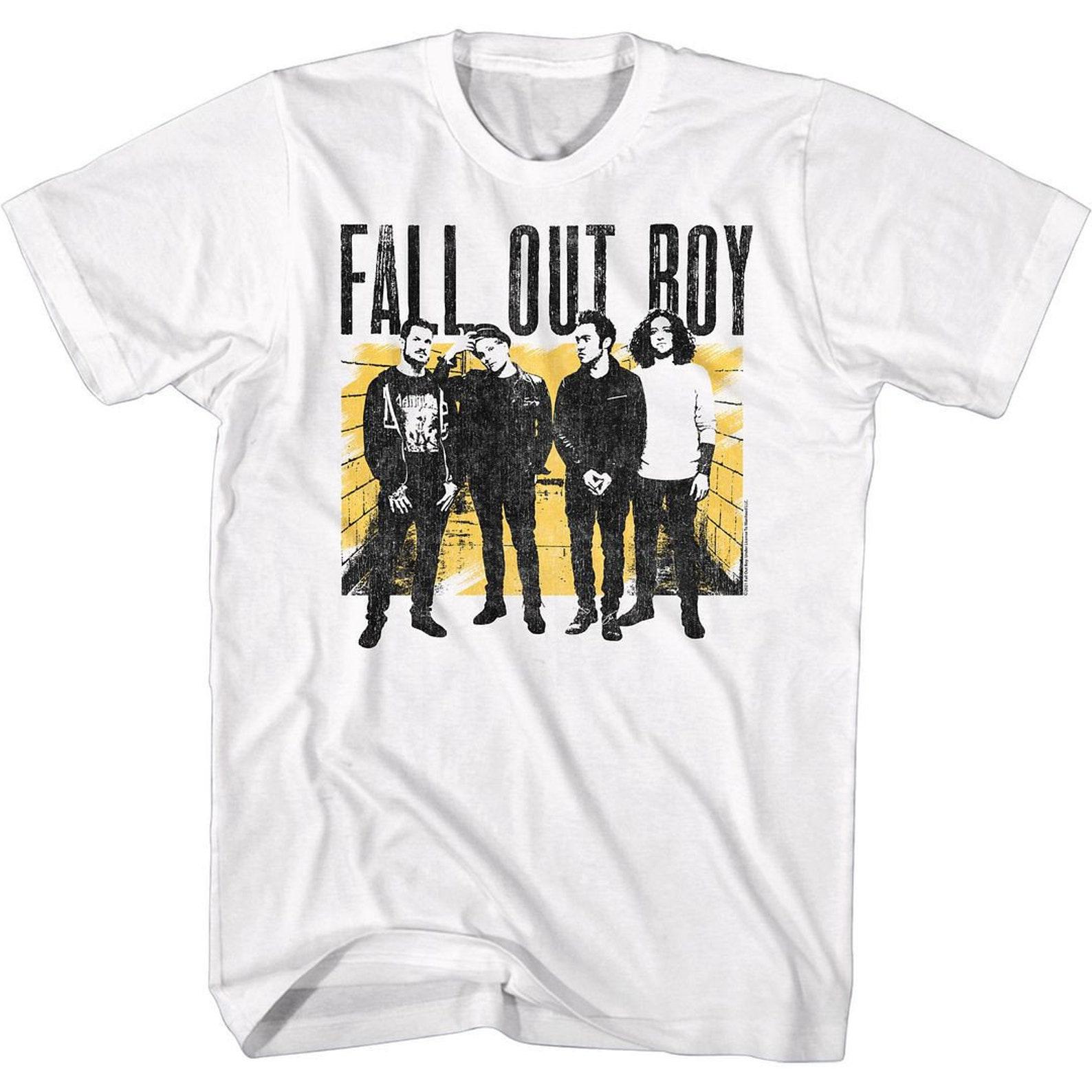 Fall Out Boy FOB Block White Adult T-Shirt L