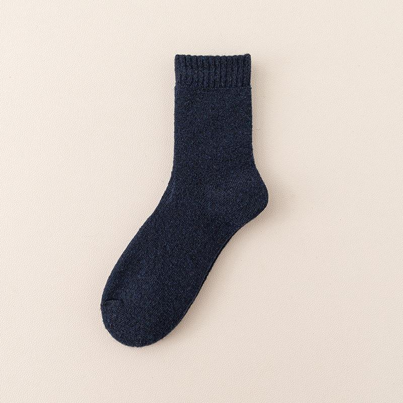 Terry Socks Winter Stockings Fleece Warm Wool Socks Solid Color Cotton Socks Casual Tube Socks Thickened And Versatile