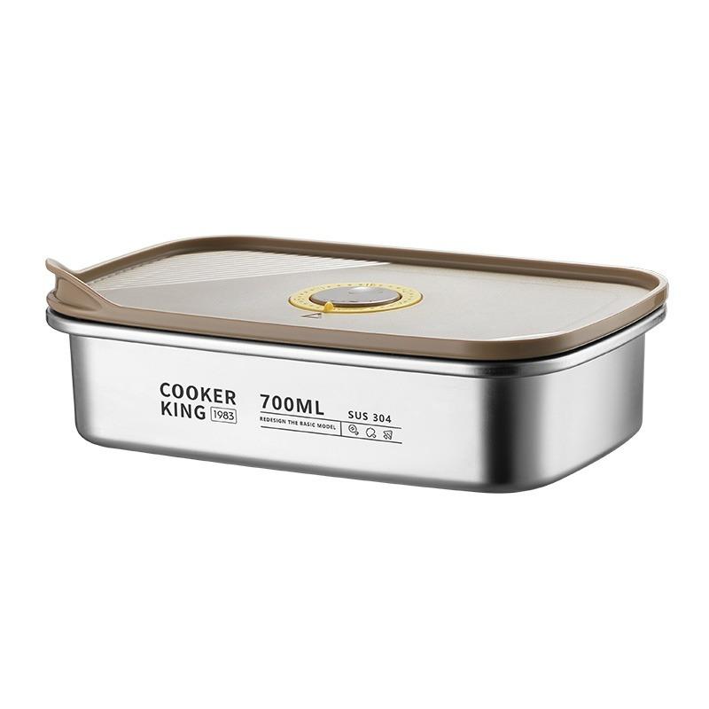 COOKER KING Food Storage Container Stainless Steel Camping Lunch Box Fruit Bento Box Refrigerator Freezer Sealed Storage Box
