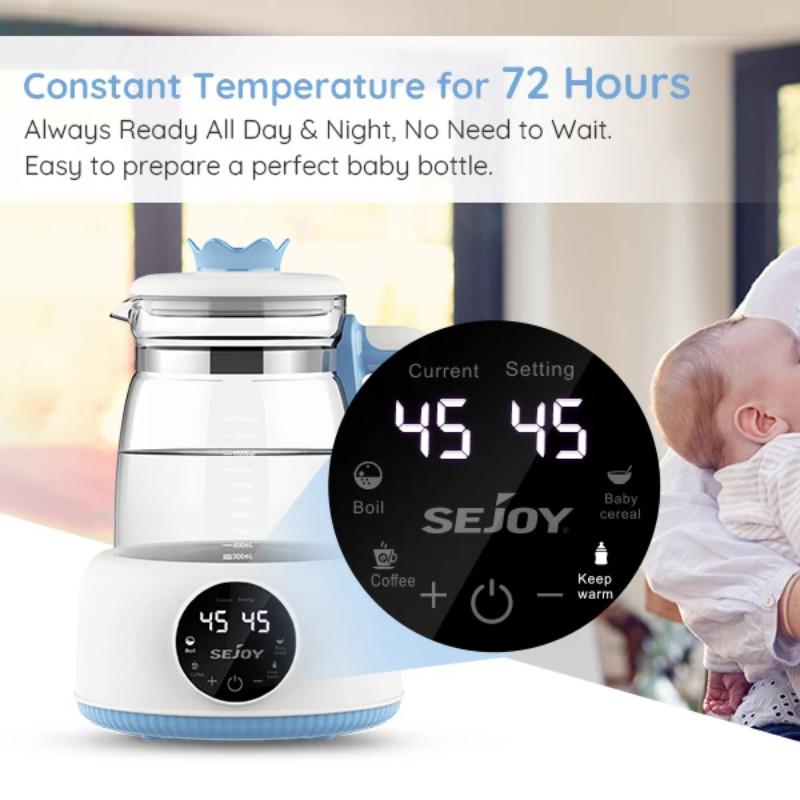 1.2L 800W Intelligent Electric Baby Formula Kettle Automatic Feeding Bottle Warmer Infant Thermostatic Milk Regulator