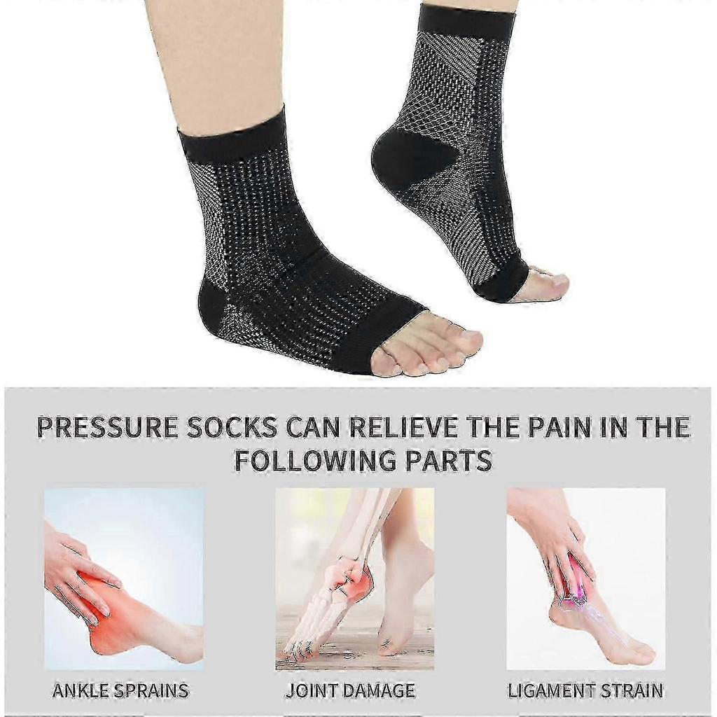 3 Pairs Neuropathy Socks for Pain Relief - Compression Socks for Neuropathy, Tendonitis & Plantar Fasciitis - Soothing Foot Care