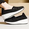 STRONGSHEN Spring Women Handmade Woven Shoes Wedge Sandals Platform Shoe Women Slip On Breathable Loafers Women Footwear