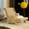 Wear-Resistant 2 in 1 Cat Sisal Chair Wooden Cat Sofa Bed Pet Rocking Chair  Less Than 18 Catties