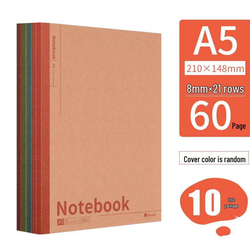 Набор из 20 крафт-бумажных блокнотов, мягкая обложка, A5/B5, утолщенный корейский стиль, дневник