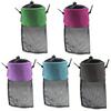 Mesh Clothespin Bag Holder with Drawstring Closure Breathable Moisture Resistance Large-Capacity Clothespin Storage Organizer