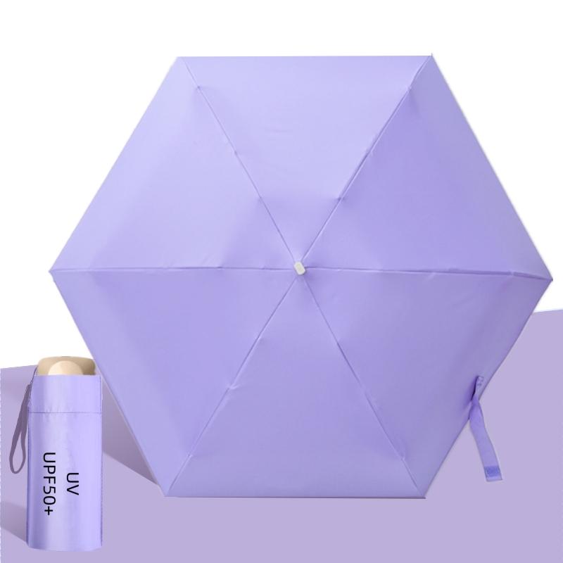 Parasol UPF50+ Mini Kieszonkowy Parasol Przeciwsłoneczny Przenośny Winyl Składany Deszczowy Podróżny Parasol Ochrona UV Parasol Kapsułkowy