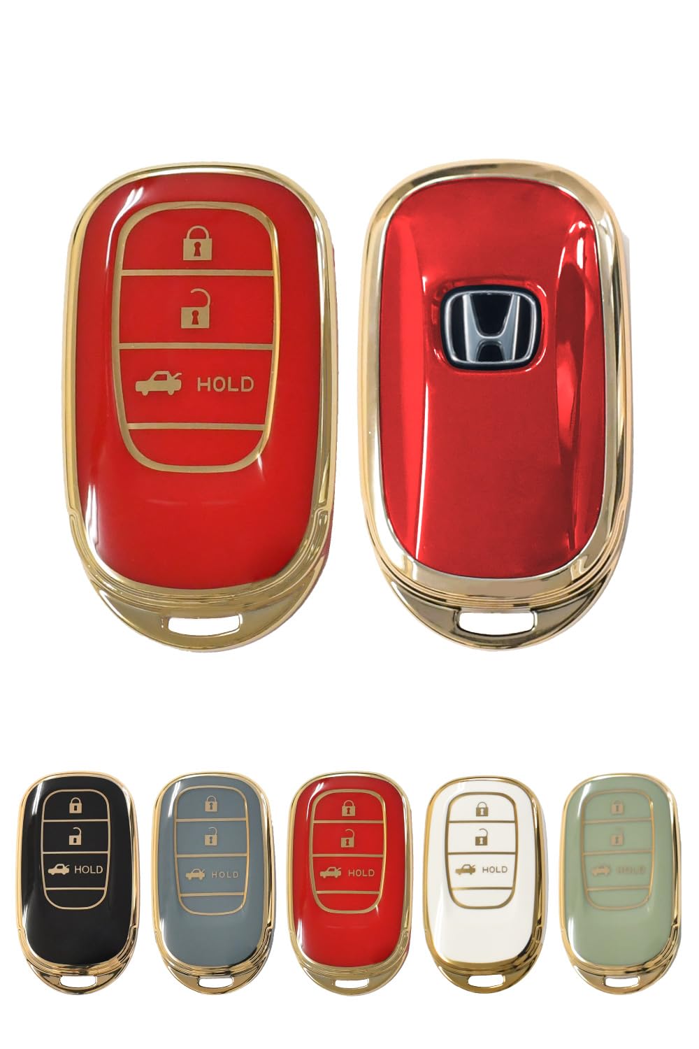 [shizukawill] DriveLife Smart Key Case Honda Key Case Key Chain Car Smart Key , red Honda (HO15) красный