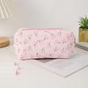 Fabric Pencil Case With Floral Pattern Large Capacity For Stationery Storage