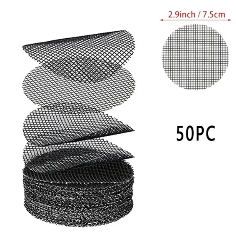 

Flower Pot Hole Mesh Pad Bonsai Pots Bottom Grid Mat Keep Soil from Flowing Away Plant Pot Drainage Mesh Hole Screens чёрный