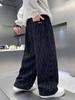 Boys' 2025 New Style Autumn/Winter Plus Velvet Thickened Straight Leg Sports Pants
