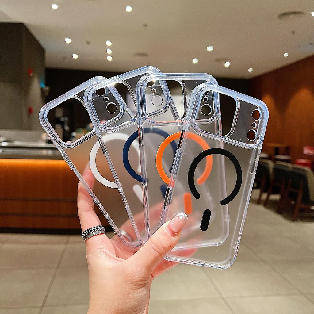 For iPhone 17 Pro Max Magnetic Case PC + TPU Matte Anti-Drop Phone Cover Compatible with MagSafe