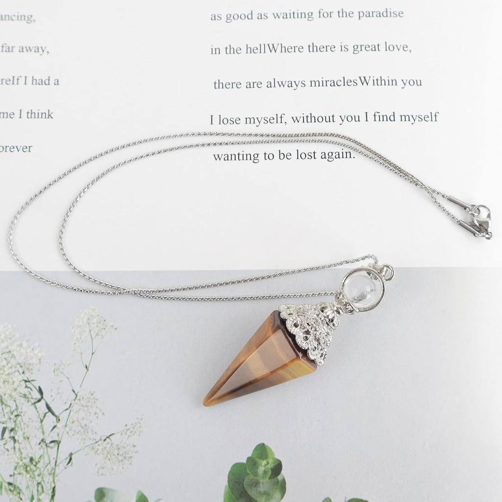 Retro European & American Crystal Hexagonal Pendulum Pendant