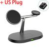 3 i 1 trådløs laderholder for Apple Iwatch Airpod Magnetisk ladestasjon for Magsafe Iphone 12 13 14 Pro Max Tilbehør
