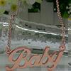 Paragraph Pendant Chain Zinc Zinc Alloy Popular Choker American Brand Necklace Letter BABY BABY Necklace
