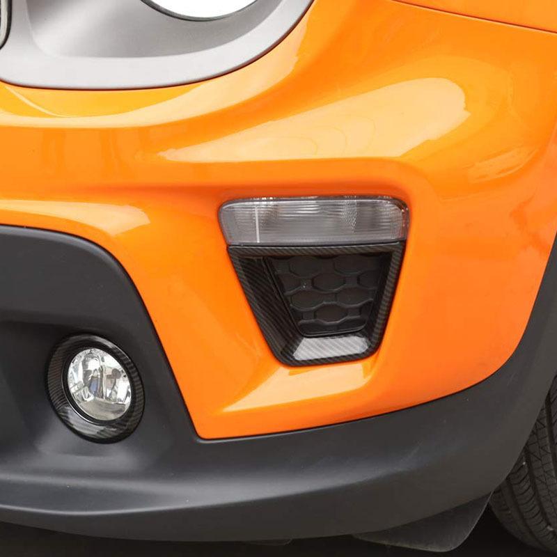 NEW-Front Fog Light Cover Trim For Jeep Renegade  ABS Fog Light Decorative Cover Trim Car Accessories