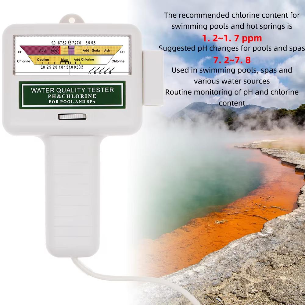 2 In 1 Chlorine Detector PH & CL2 Meter Swimming Pool Spa Chlorine Monitor Tester Aquarium Swimming Pool Water Quality Tester