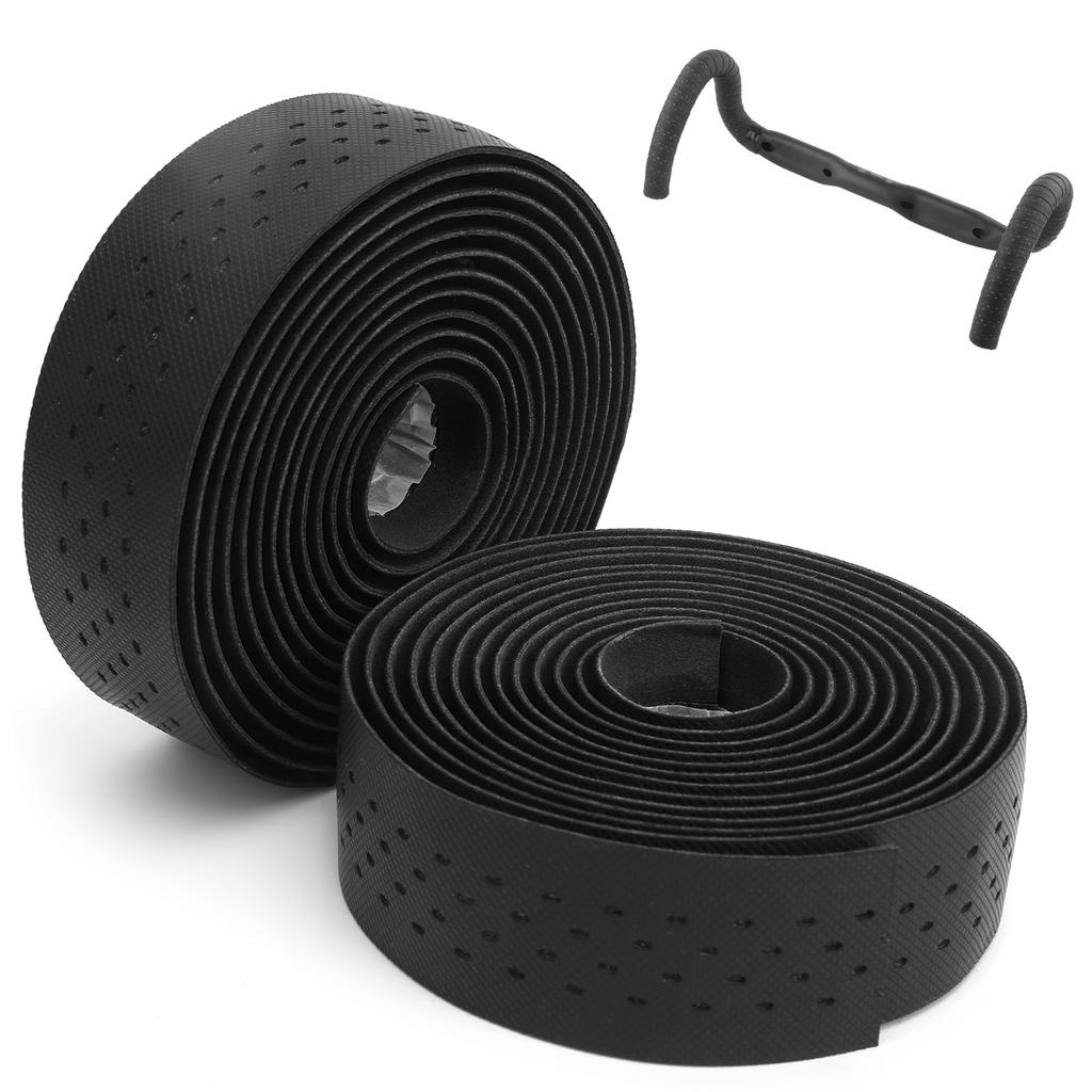 1 Pair Road Bike Handlebar Tape with Non Slip Texture Bicycle Bar Tape Cycling Accessory(Black )