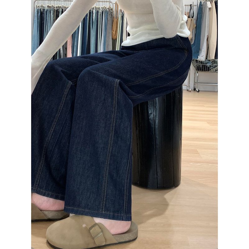 mm Dark Blue Fat Sister Pear Shapes Denim Dark Blue 3XL