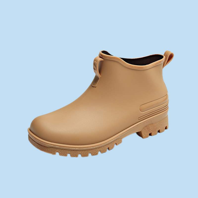 

Rain shoes new men s and women s fashion waterproof kitchen water shoes short tube wear-resistant velvet rain boots outdoor rubber shoes work non-slip 44