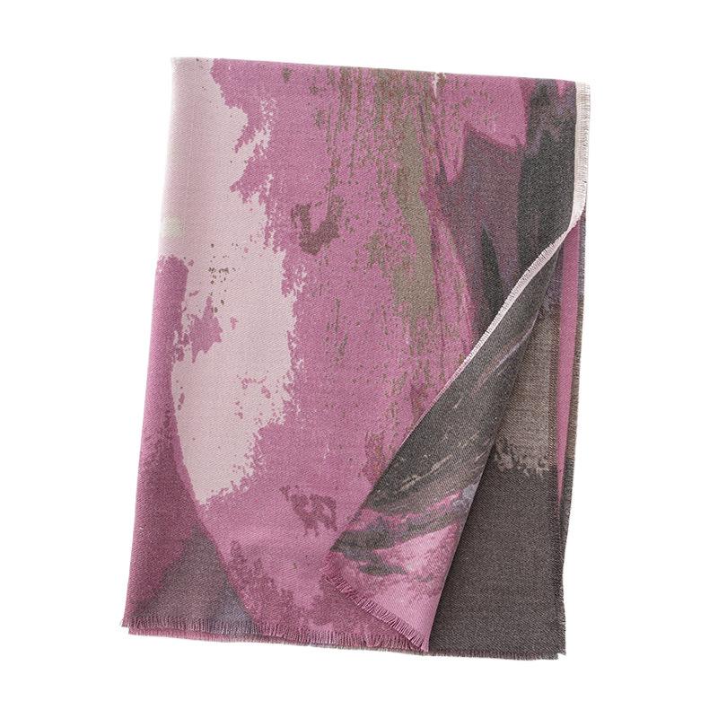 New Scarf for Women in Winter Versatile and High end Imitation Cashmere Shawl Scarf for Women  Trendy Warm Scarf