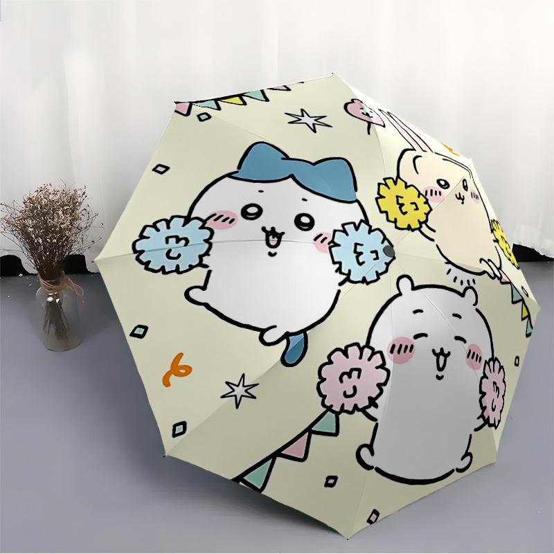 1PC Chiikawa Automatic Folding Umbrella, Automatic Folding Umbrella with 8 Ribs, Convenient for Outdoor Use  007