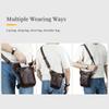 Motorcycle Bike Leather Waist Bag Multi Purpose Sporting Shoulder Bag Leg Thigh Pack for Riding Hiking Camping