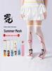 Nezha Cartoon Kids' Summer Socks: Cute, Breathable, Thin Mid-Calf Mesh Cotton Socks for Girls