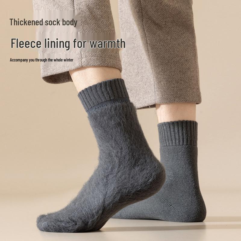 Autumn/Winter Men's Mid-Tube Anti-Pilling Thick Warm Floor Socks