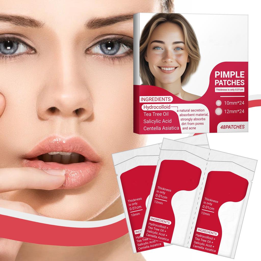 Transparent Rectangular Acne Patch With Thorns 48 Pieces Acne Patch Concealer Hydrocolloid Acne Patch