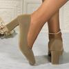 Autumn and winter new sexy light mouth pointed high heel professional French thick heel single shoes