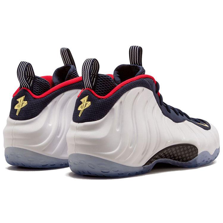 Nike Air Foamposite One PRM Olympic Herren Sneaker Weiß Rot Blau 575420-400