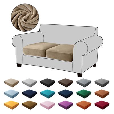 Velvet Sofa Seat Covers For Living Room Plush Sofa Cushion Covers Thick Soft Stretch Sofas Couch Slipcover Furniture Protector