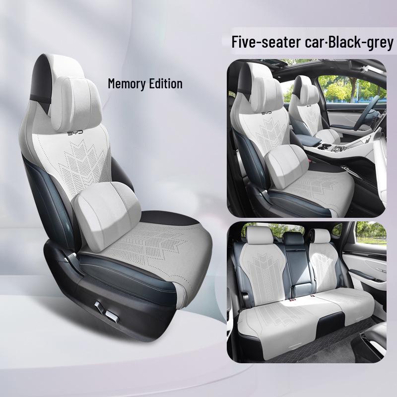 BYD Song Pro Wildleder Autositzkissen, Vier Jahreszeiten, Halbumschließendes Design.