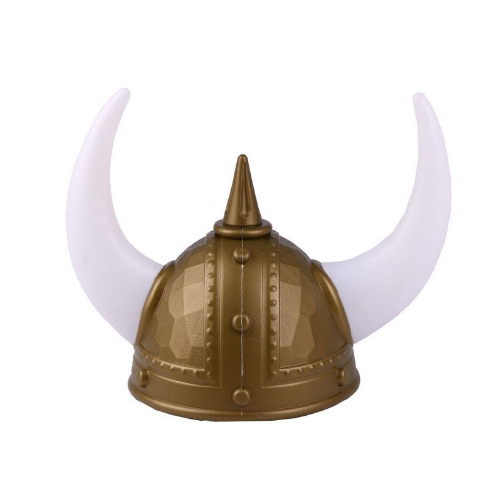 Antik aussehender Wikingerhorn-Hut Helm Kunststoff-Stierhorn Kopfbedeckung Herren Damen