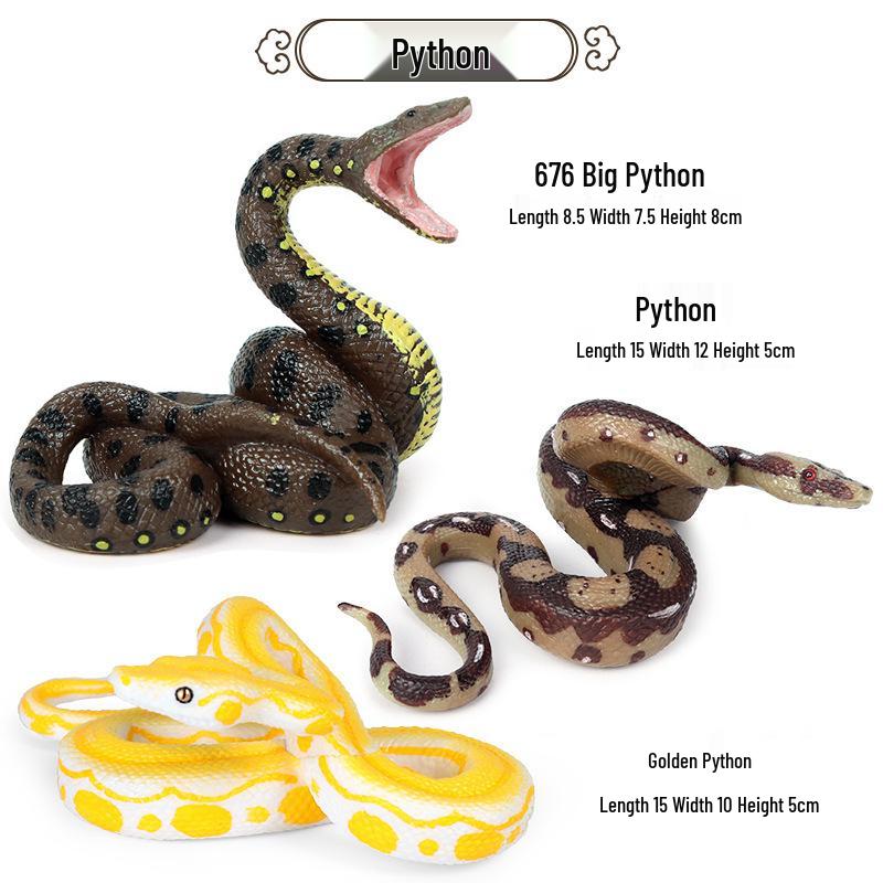 Wild Reptile Simulation: Giant Python Prank Toy - Golden Snake Halloween Decor for Kids