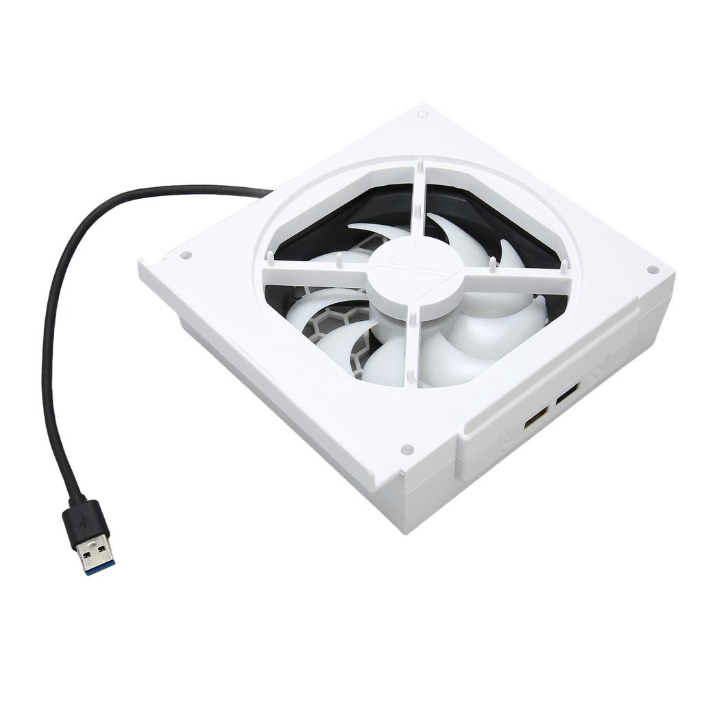 Game Console Cooling Fan Professional Efficient Low Noise Cooler Fan with Colorful Light Strip for Xbox Series S