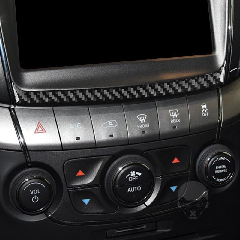 For Dodge Journey 2011 2012 2013 2014 2015 2016 2017 Navigator Trim Strip Real Carbon Fiber Sticker Car Interior Accessories