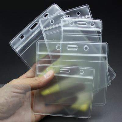 10ks/sada Vertikální Horizontální Průhledný Plast Průhledný Pouzdro na ID karty Pouzdro na odznak Příslušenství