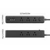Schlanke Steckdosenleisten mit 9 Steckdosen, 3 USB-Ports, 2 USB-C-Ports, Überspannungsschutz, Flachstecker für Heim, Büro, Reise-Ladebedarf