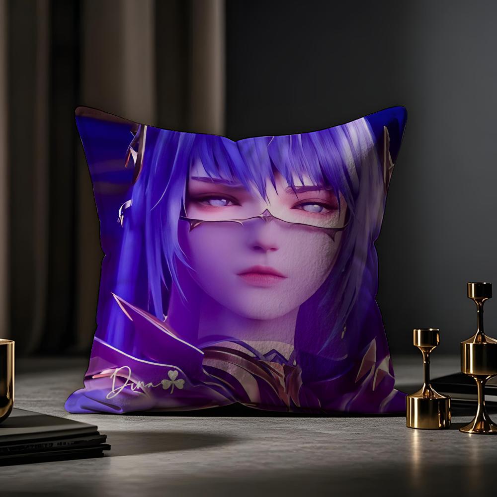 Divine Seal Throne Cushion Cover Anti-dustmite Pillowcase Invisible Zipper Silky Short Plush Sofa Cushion Cover