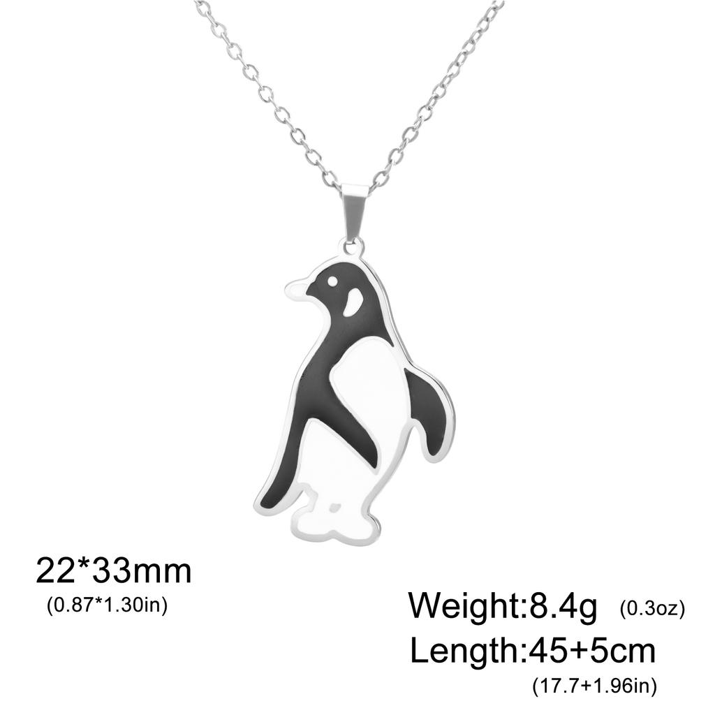 Cazador Stainless Steel Cute Animal Penguin Women's Necklace Trend Pendant Necklace Jewelry Birthday Valentine Gifts New