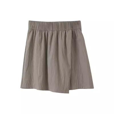 Short Skirt for Women's Summer Thin Sportswear High Waist Wide-leg A-line Hip-packing Work Skirt Pants Short