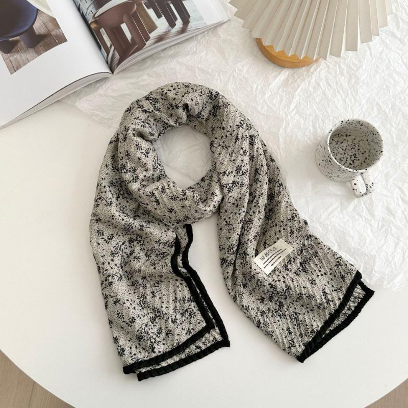 Cotton and linen scarf atmosphere new autumn and winter decorative silk scarf neck protection warm scarf scarf shawl dual-purpose